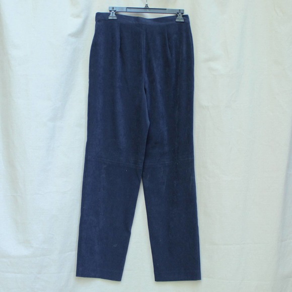 Vintage Norton Navy Suede High Waist Trousers - Picture 3 of 6